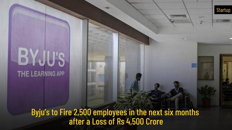 Byju’s to Fire 2,500 employees